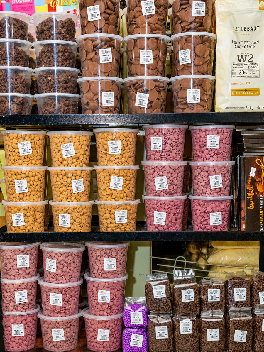 Shelves and aisles at Chefs and Bakers