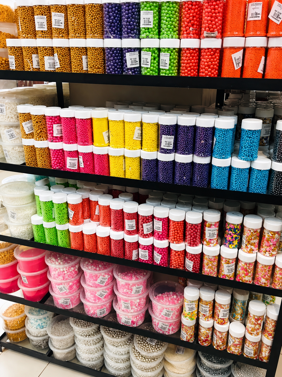 Shelves and aisles at Chefs and Bakers