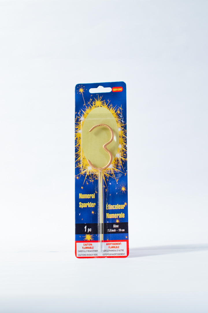 Sparkling Number Candle