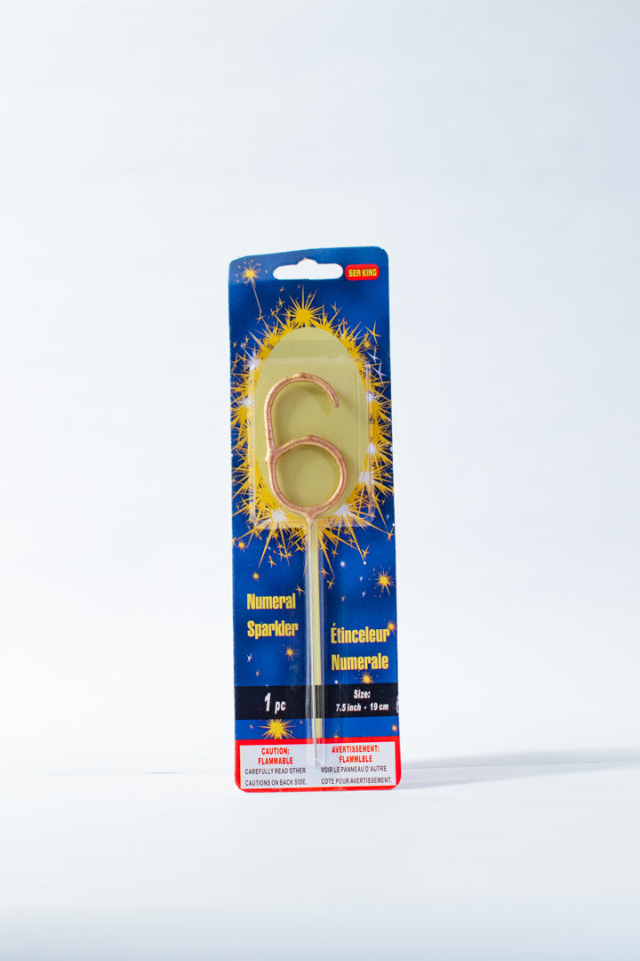 Sparkling Number Candle