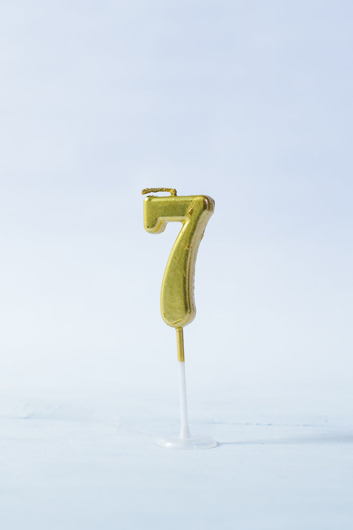 Gold Number Candle