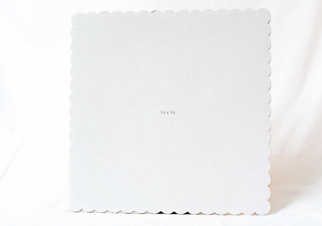 14"x14" White Square Cake Board