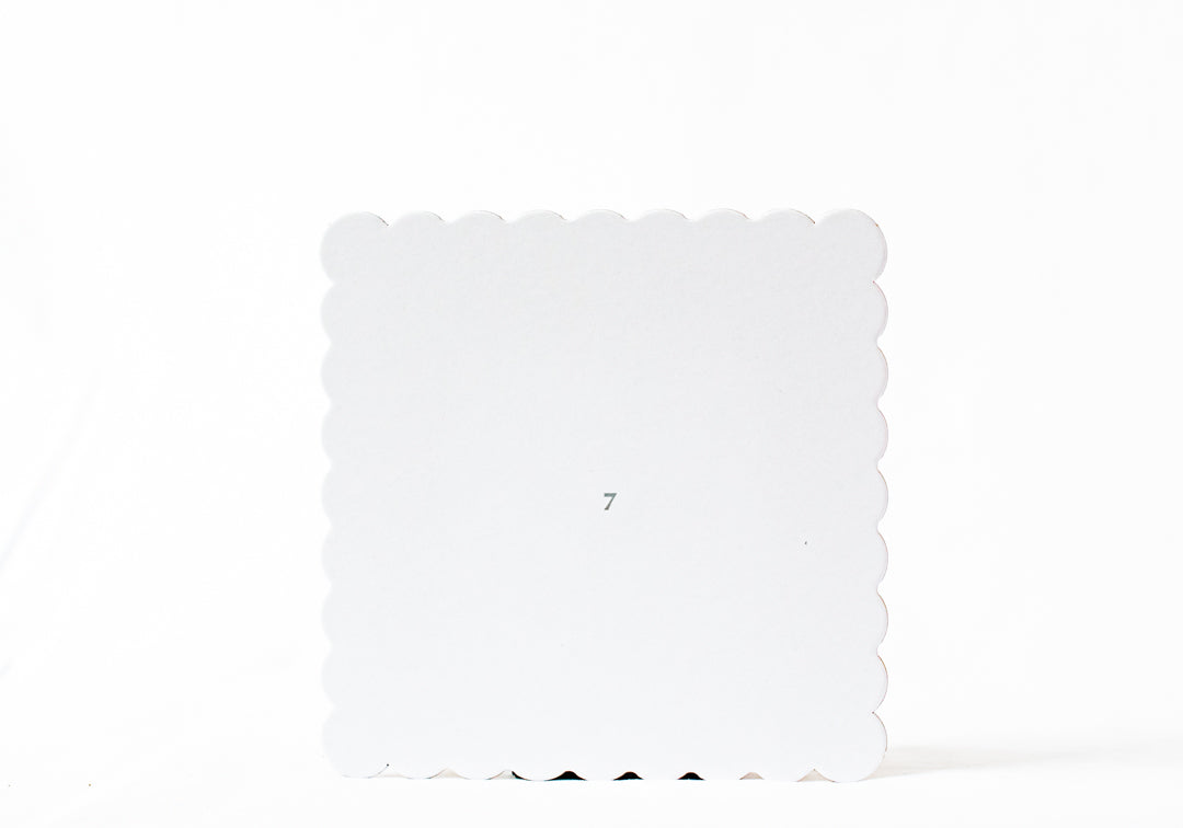 7"x7" White Square Cake Board
