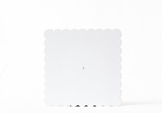 7"x7" White Square Cake Board