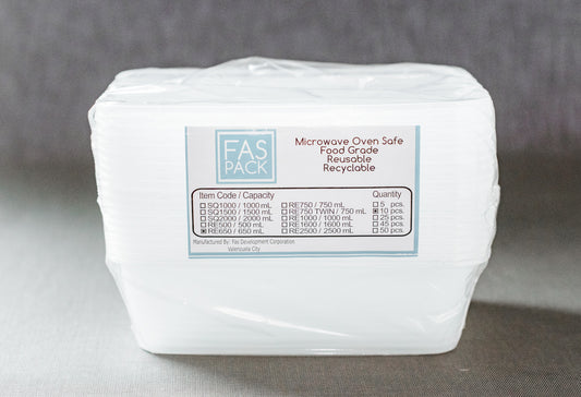 Rectangular Microwavable Clear Pack