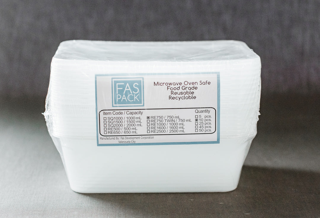 Rectangular Microwavable Clear Pack