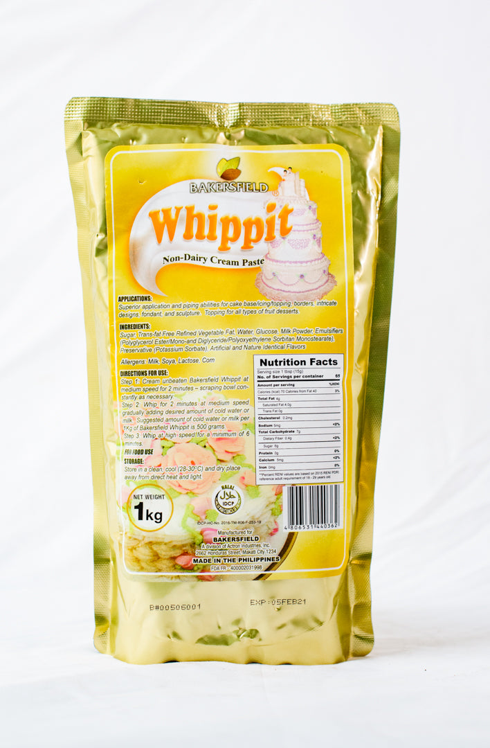 Bakersfield Whippit Nondairy Cream Paste 1kg