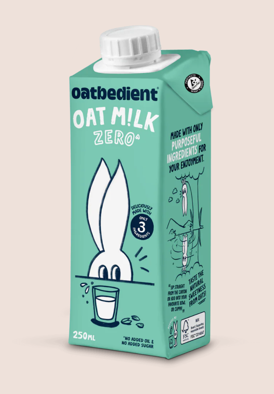 Oatbedient Oat Milk Zero package